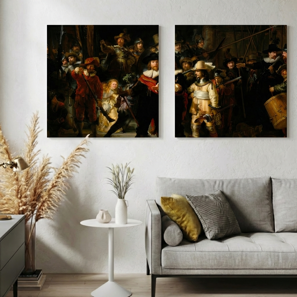 17th Century Classical Canvas Wall Art – Old Master Baroque Painting Reproduction, Museum Style Framed Print