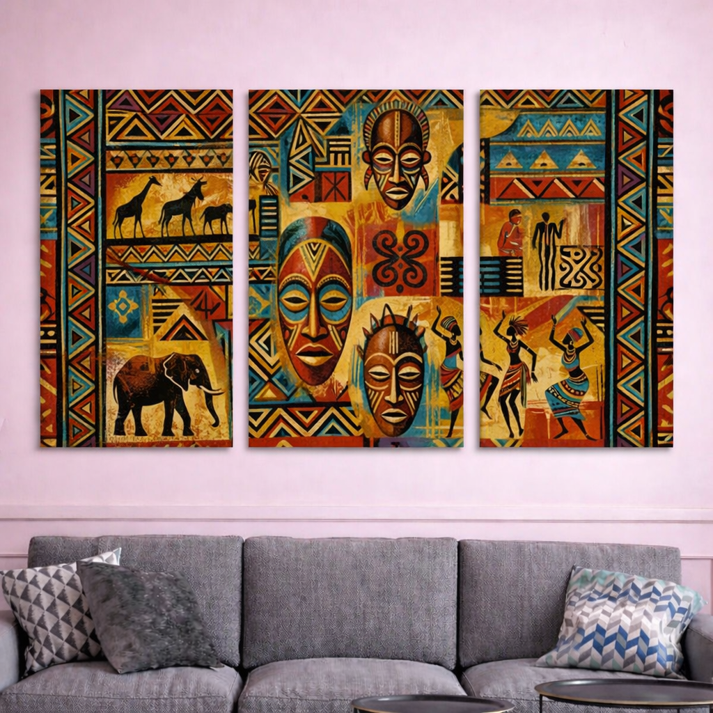 African Wall Art – Cultural Canvas Print