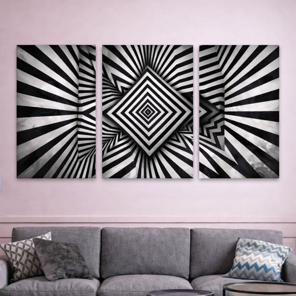 Black and White Wall Art – Modern Canvas Print