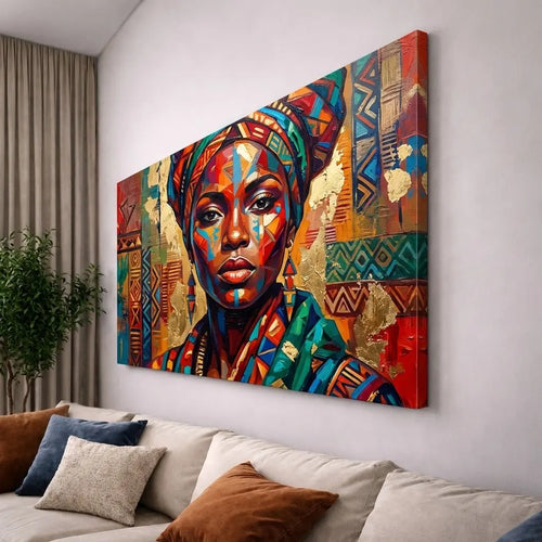 African Portrait Wall Art – Modern Cultural Canvas Hero Printz